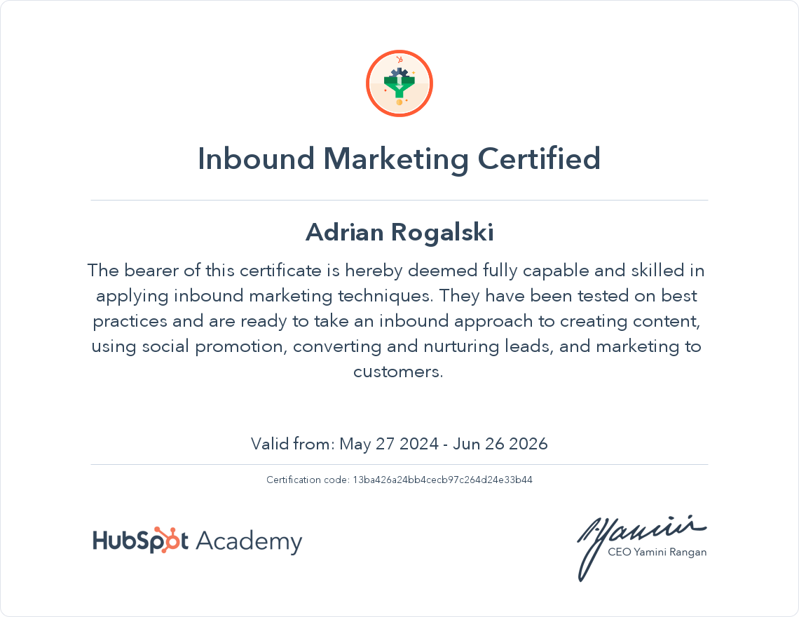 Adrian-Inbound-Marketing-certyficate