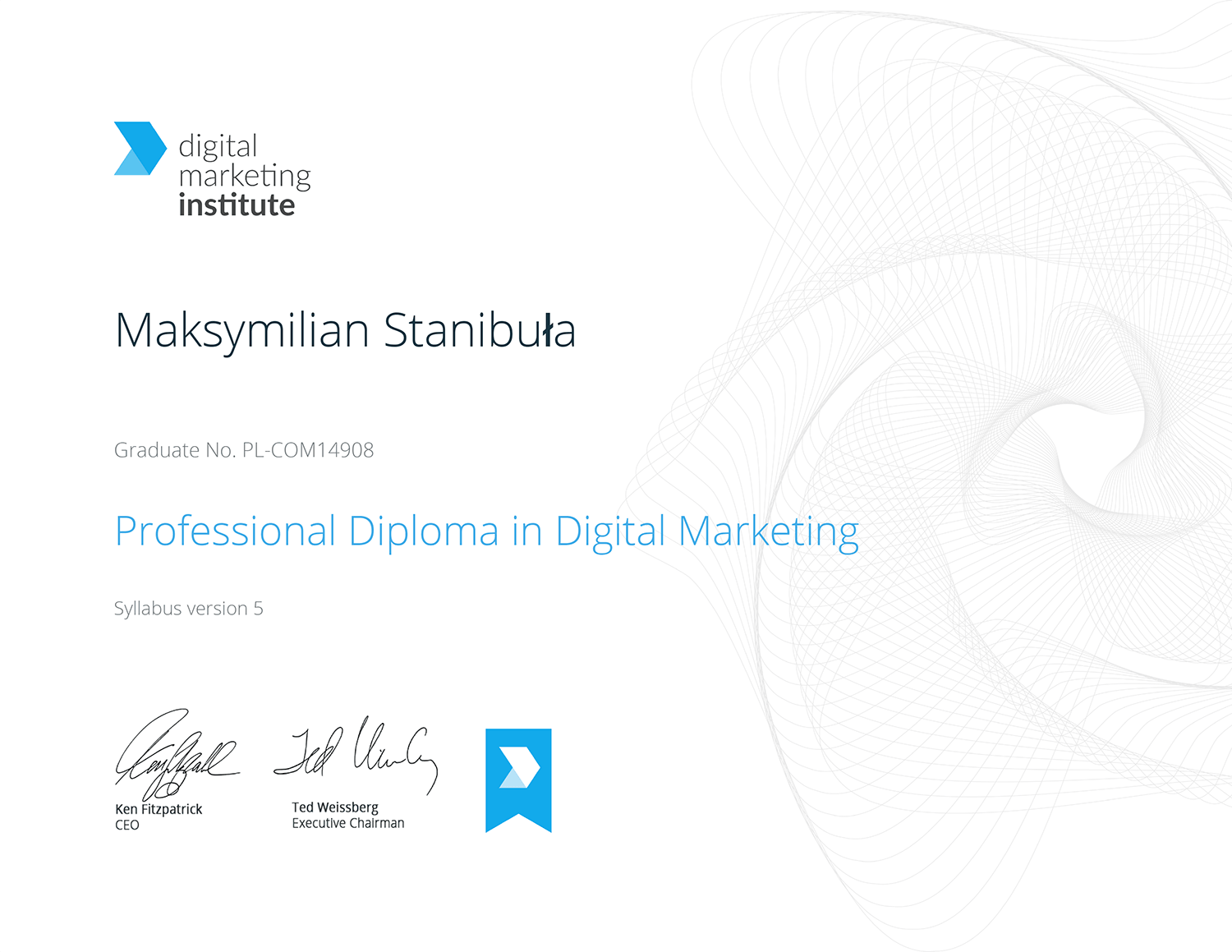 Certyfikat DMI Professional Diploma in Digital Marketing