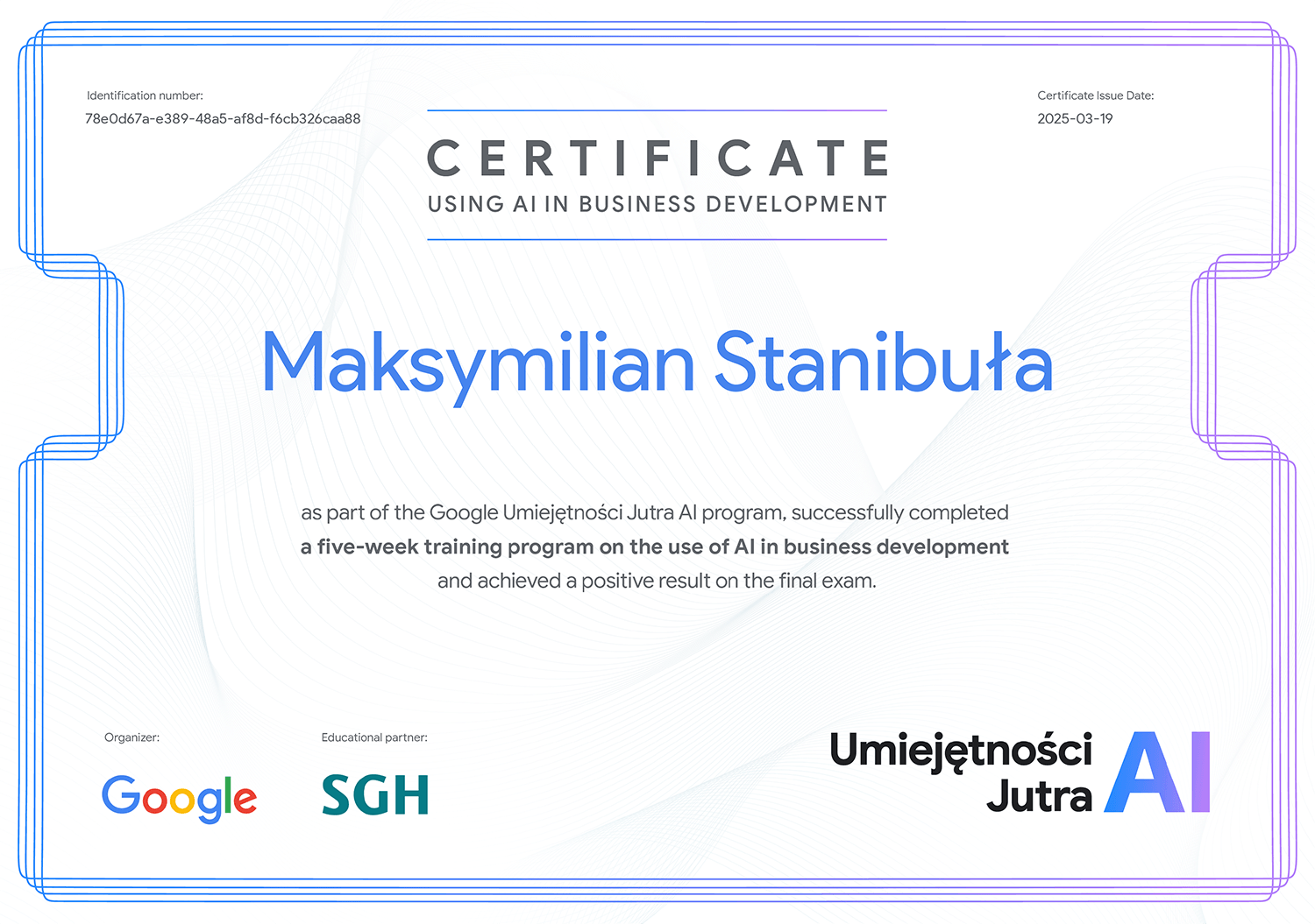 Google - using AI in business development