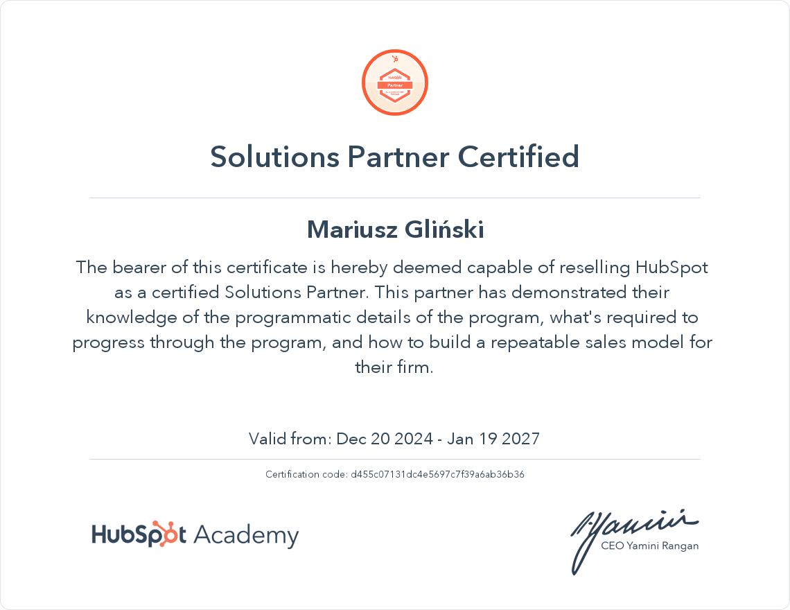Solutions Partner Certified 